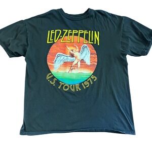 Led Zeppelin‎ US Tour 1975 Band Tee Graphic T-Shirt Bravado